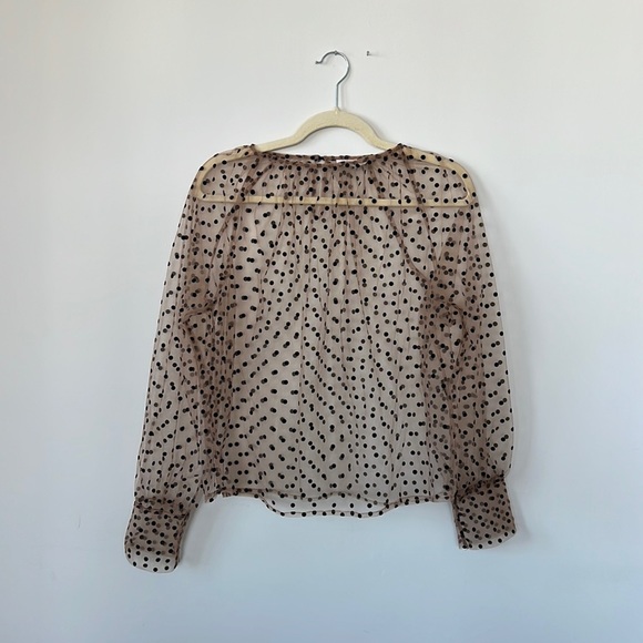 Topshop Tops - SHEER POLKADOT TOP
